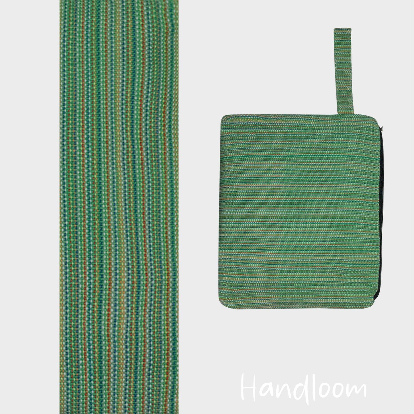 Woven Clutch Green - Handloom