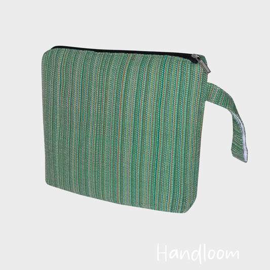 Green Woven - Handloom Clutch