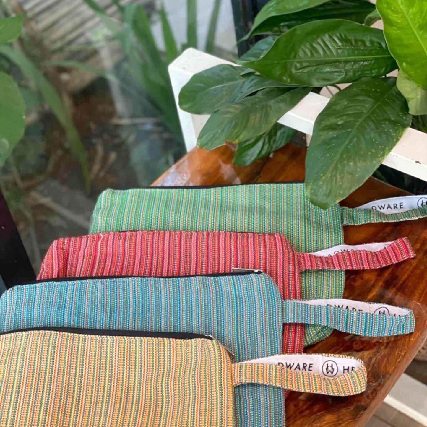 Woven Clutch Green - Handloom