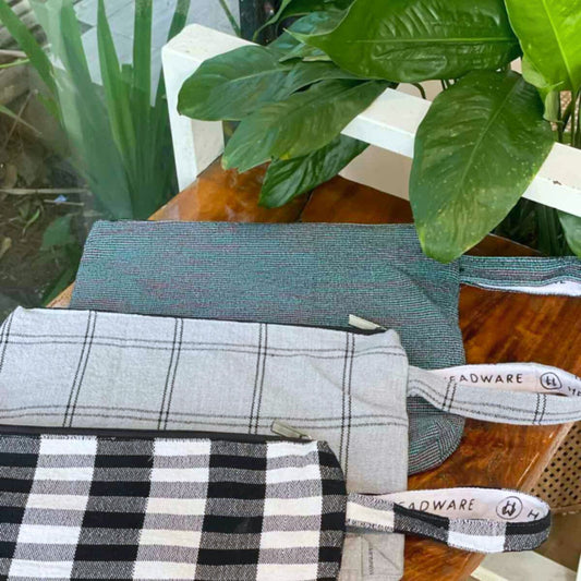 Monochrome Woven - Handloom Clutch