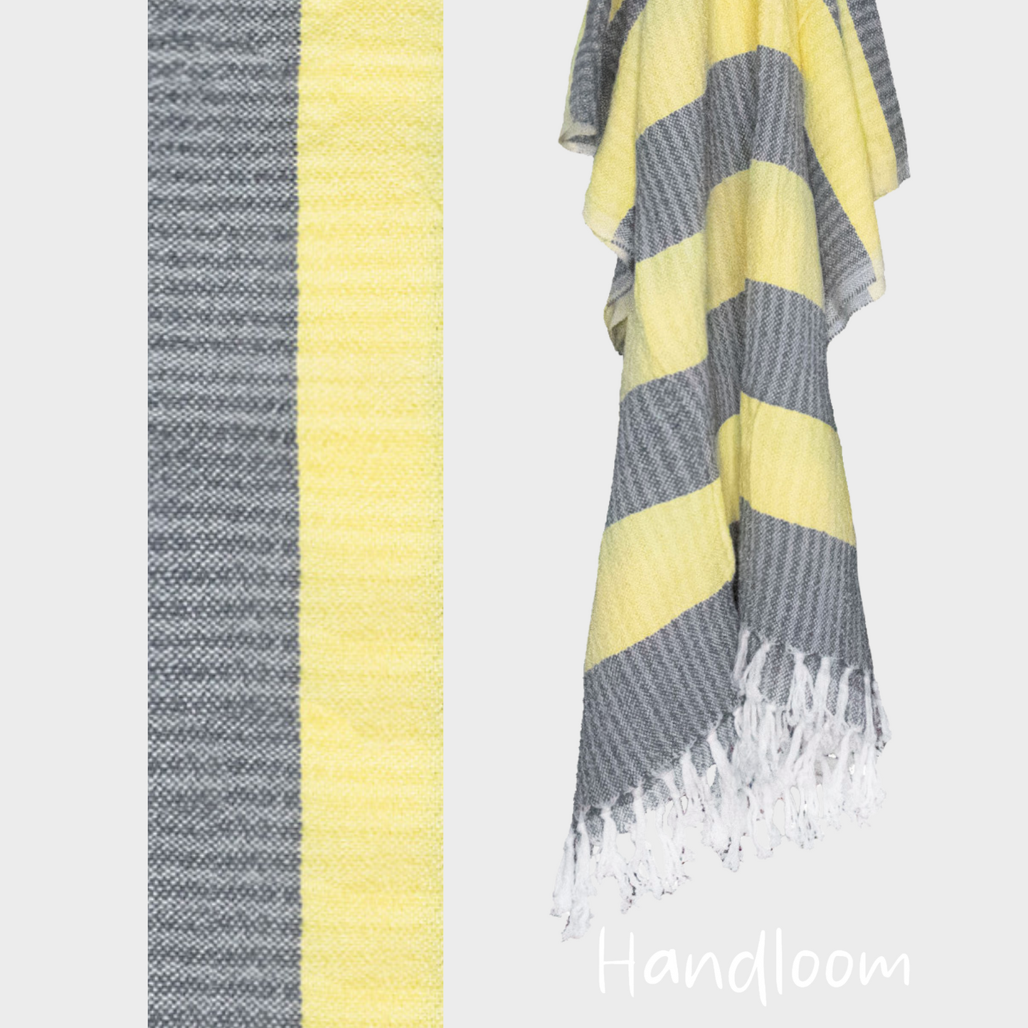 Woven Towel Yellow/Gray XL - Handloom