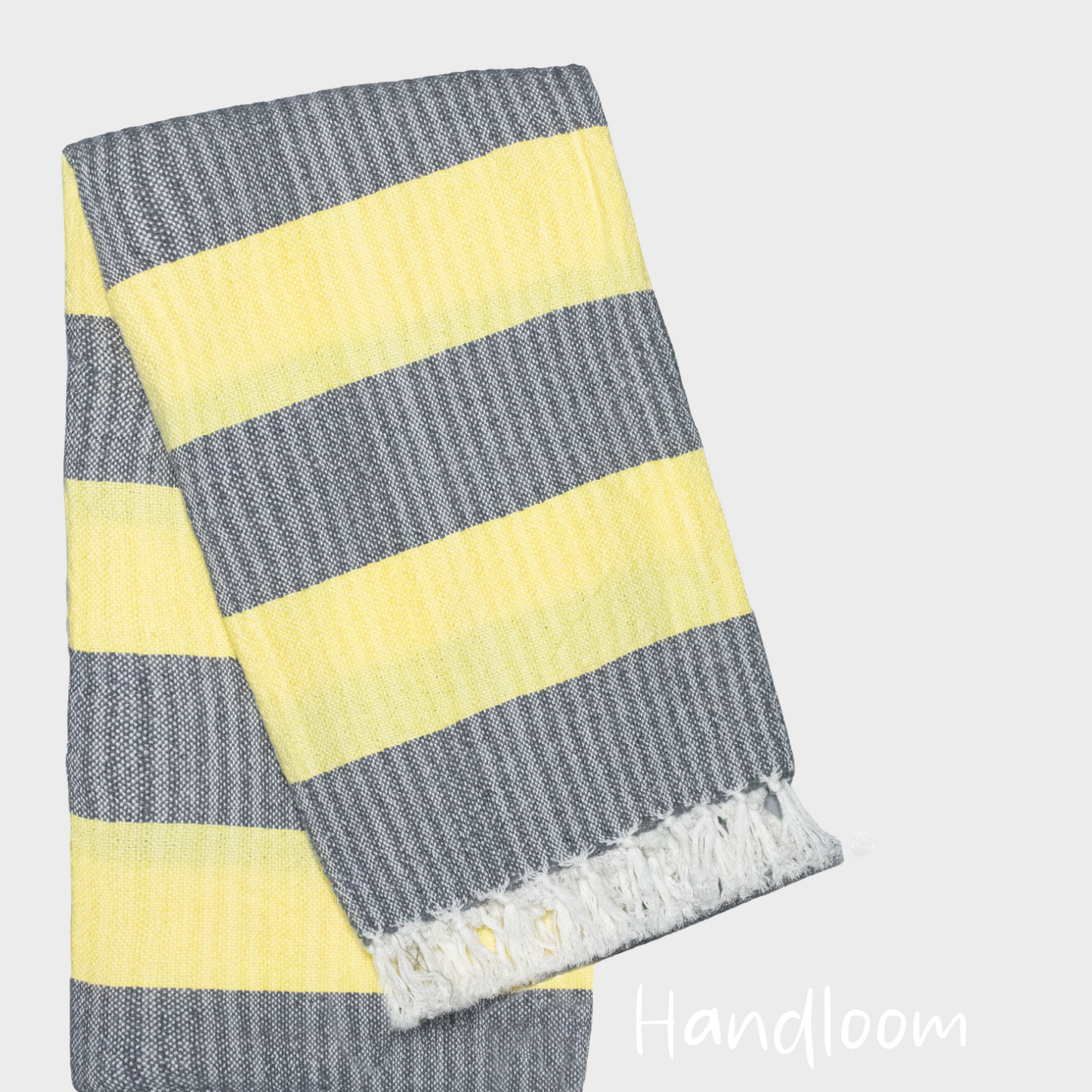 Woven Towel Yellow/Gray XL - Handloom